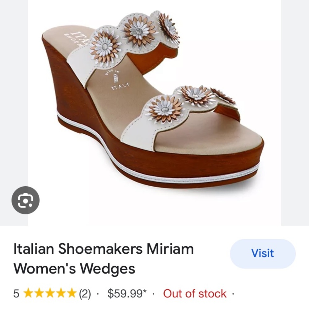 Beautiful BRAND NEW WHITE ITALIAN SHOEMAKER WEDGE HEELS 👏